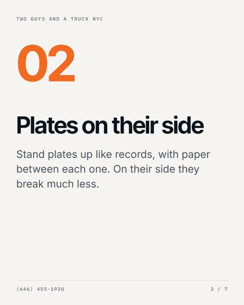 Tip 2: stand plates on their side like records