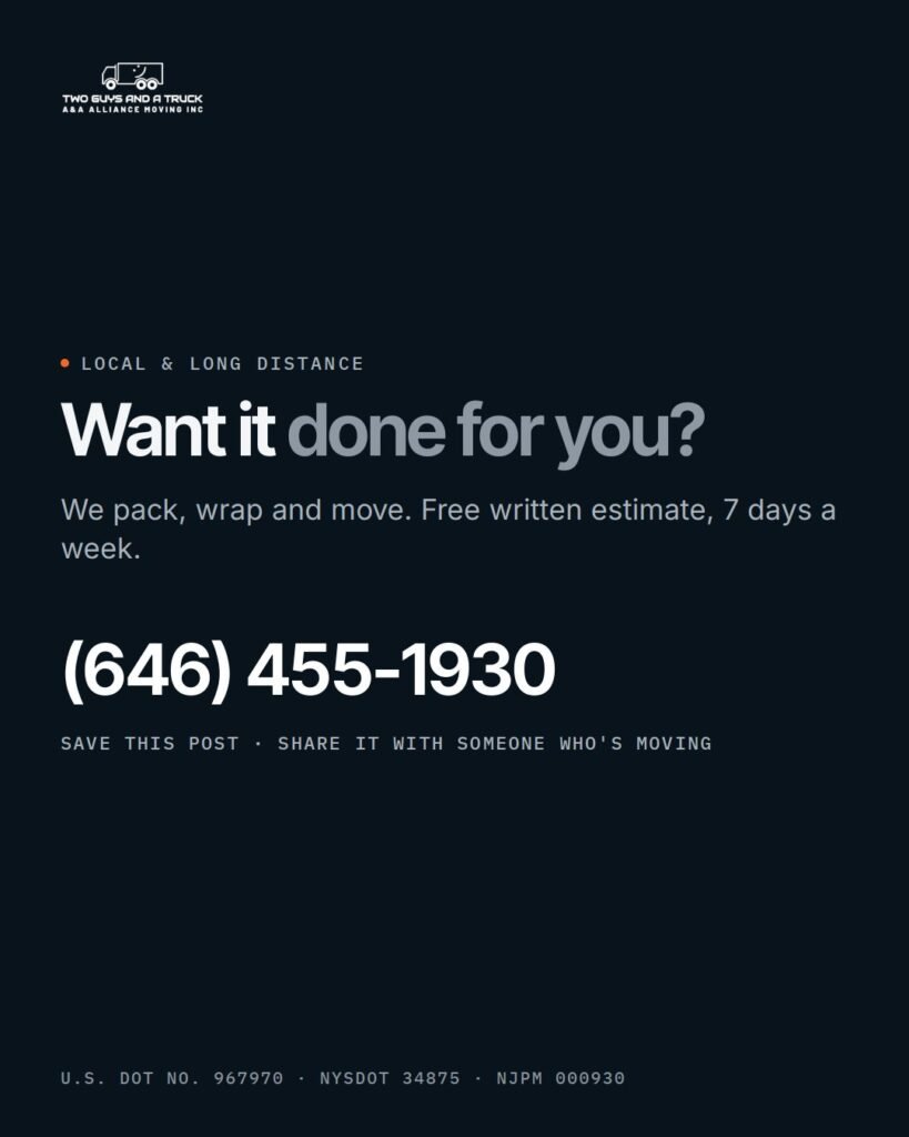 Want it done for you? We pack, wrap and move